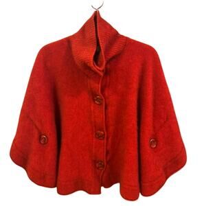 Koru New Zealand Merino Wool - Possum - Silk Cape Cardigan – Red